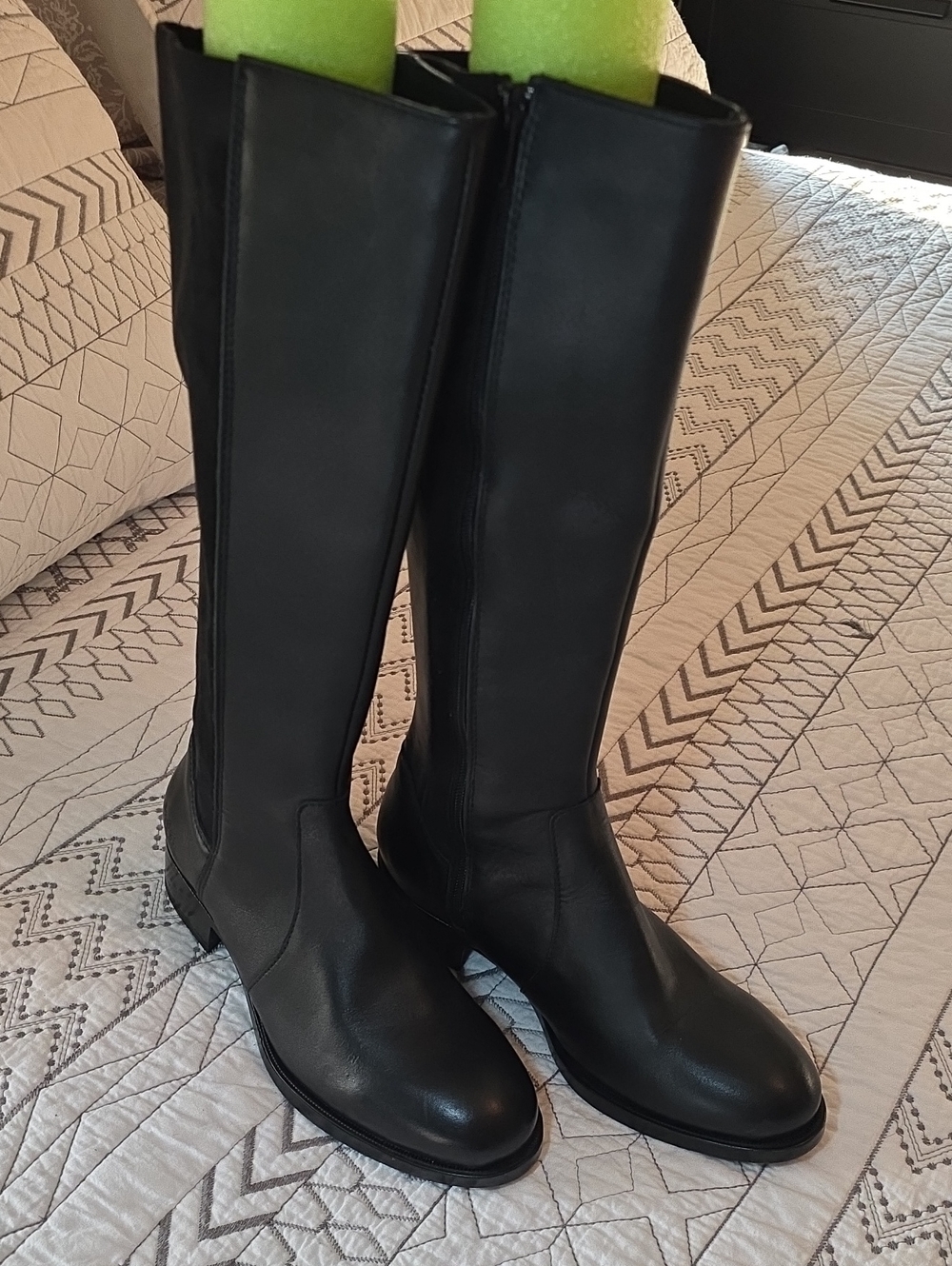 Bos. & Co. Black Knee-High Leather Riding Boots